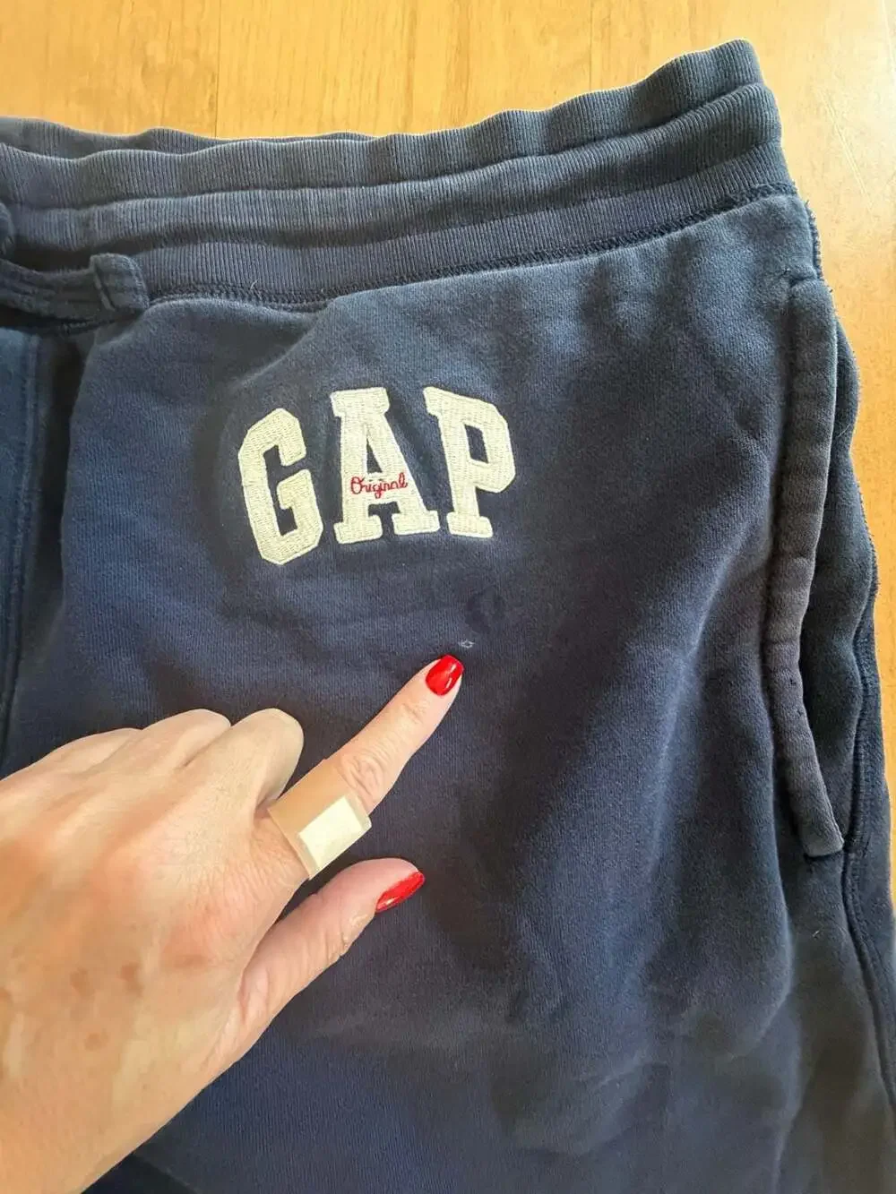 GAP Original Logo Navy Blue Drawstring Sweat Shorts